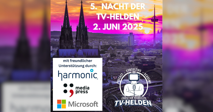 June 2, Cologne: Join Media Press at Die Nacht der TV-Helden